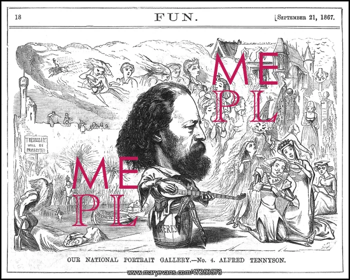 : Cartoon, Alfred Tennyson : Cartoon, Alfred Tennyson