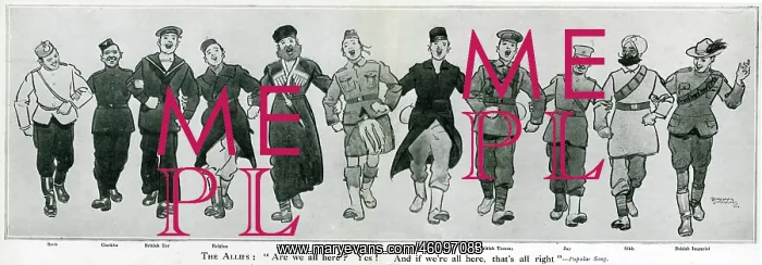 : Cartoon, The Allies, WW1 : Cartoon, The Allies, WW1