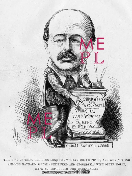 : Cartoon of Ambrose Maynard, theatrical agent : Cartoon of Ambrose Maynard, theatrical agent