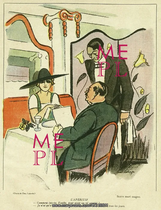 : Cartoon, The aperitif : Cartoon, The aperitif