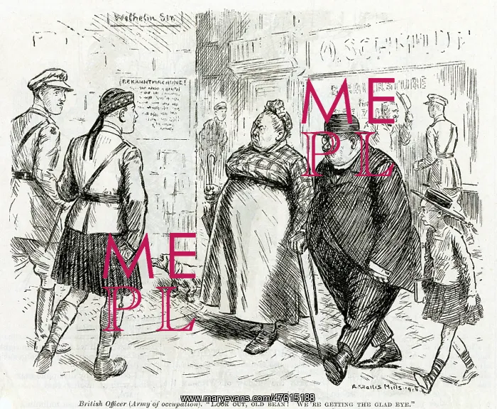 : Cartoon, army of occupation, post-WW1 : Cartoon, army of occupation, post-WW1