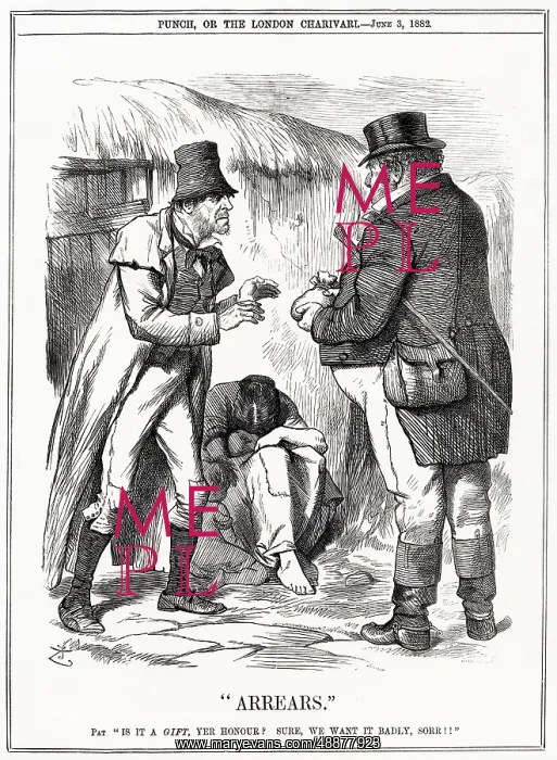 : Cartoon, Arrears 1882 : Cartoon, Arrears 1882