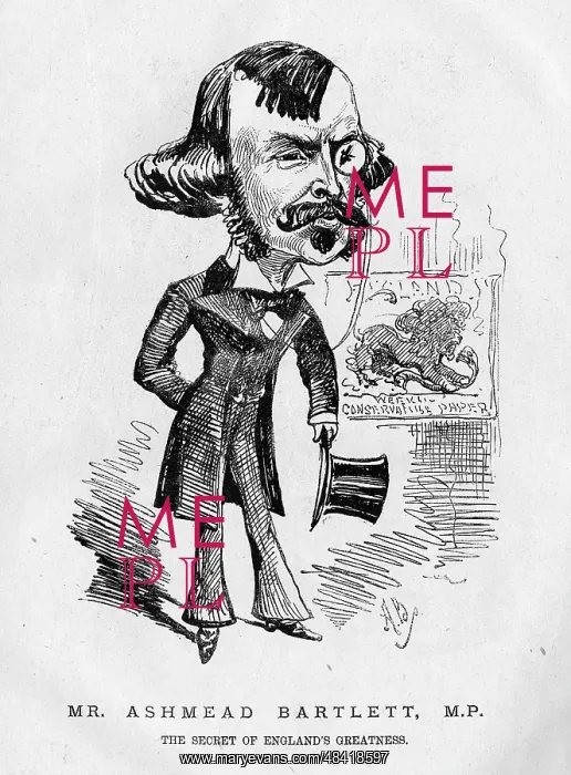 : Cartoon of Ashmead Bartlett, Conservative MP : Cartoon of Ashmead Bartlett, Conservative MP
