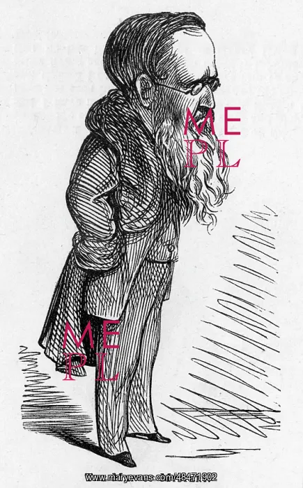 : Cartoon of the author Wilkie Collins : Cartoon of the author Wilkie Collins