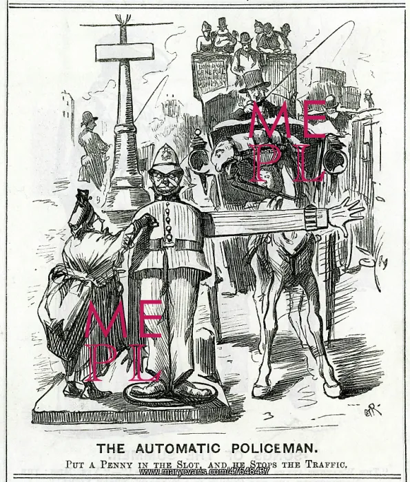 : Cartoon, The Automatic Policeman : Cartoon, The Automatic Policeman
