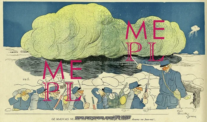 : Cartoon, The bad cloud, WW1 : Cartoon, The bad cloud, WW1