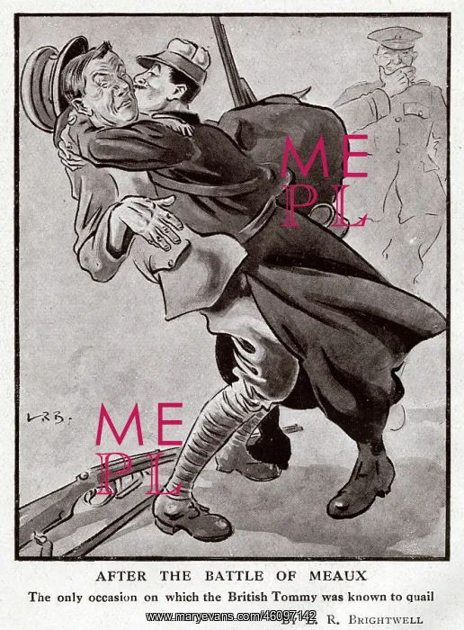 : Cartoon, After the Battle of Meaux, WW1 : Cartoon, After the Battle of Meaux, WW1