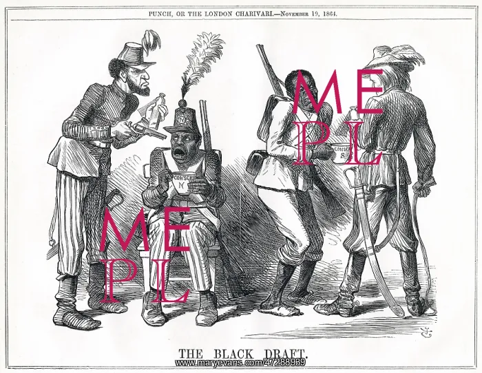 : Cartoon, The Black Draft (US army recruitment) : Cartoon, The Black Draft (US army recruitment)