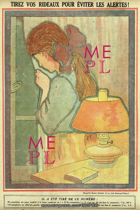 : Cartoon, Blackout regulations, WW1 : Cartoon, Blackout regulations, WW1
