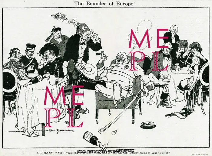 : Cartoon, The Bounder of Europe, WW1 : Cartoon, The Bounder of Europe, WW1