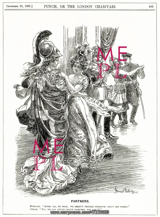 : Cartoon, Britannia at a dance : Cartoon, Britannia at a dance