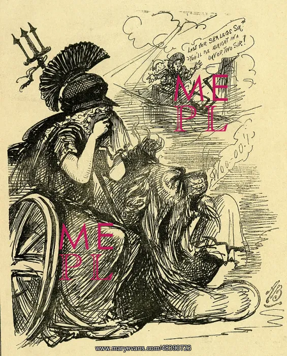 : Cartoon, Britannia Mourns : Cartoon, Britannia Mourns