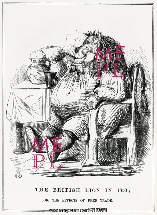 : Cartoon, The British Lion in 1850 : Cartoon, The British Lion in 1850