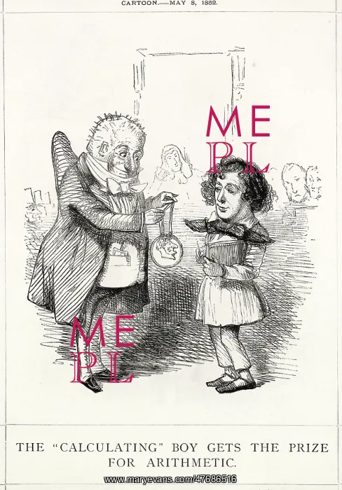 : Cartoon, The Calculating Boy Gets the Prize for Arithmetic : Cartoon, The Calculating Boy Gets the Prize for Arithmetic