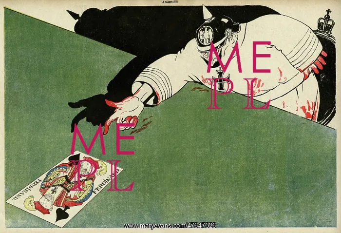 : Cartoon, His Last Card... It's a Knave, WW1 : Cartoon, His Last Card... It's a Knave, WW1