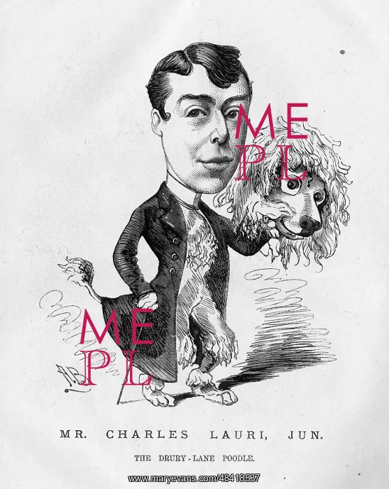 : Cartoon of Charles Lauri, pantomime performer : Cartoon of Charles Lauri, pantomime performer