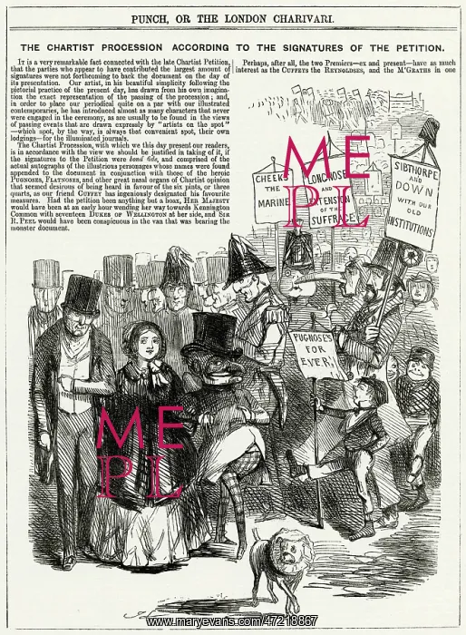 : Cartoon, The Chartist Procession : Cartoon, The Chartist Procession