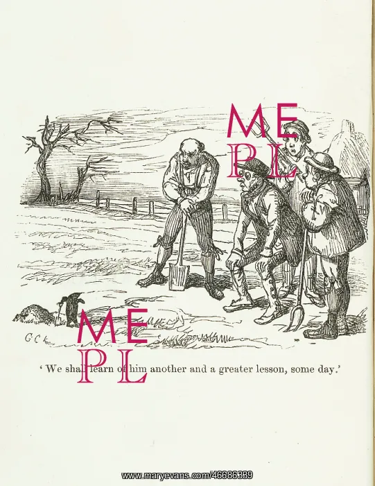 : Cartoon of clay-diggers / peasants and mole : Cartoon of clay-diggers / peasants and mole