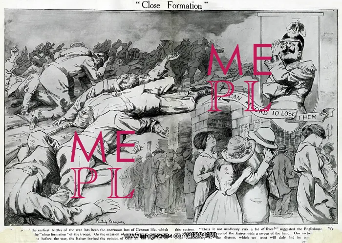 : Cartoon, Close Formation, WW1 : Cartoon, Close Formation, WW1
