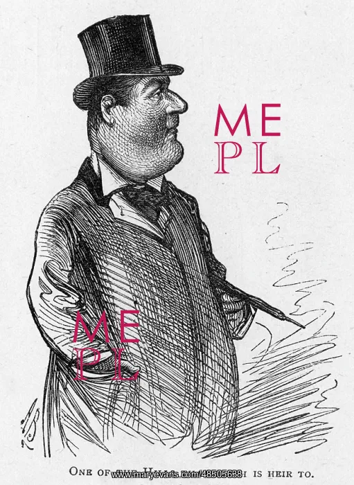  : Cartoon of the comic actor J W Hill