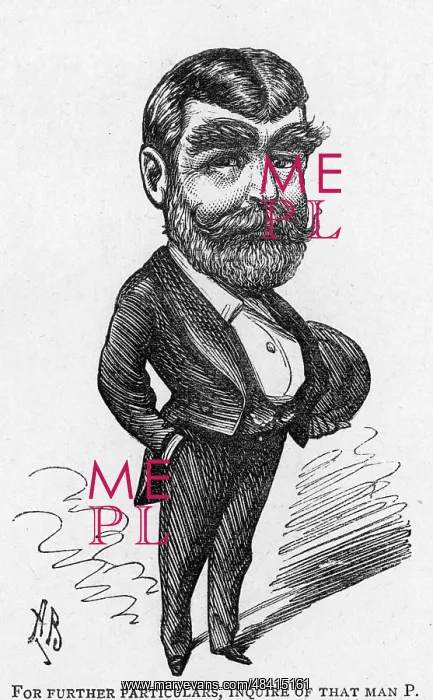 : Cartoon of the comic writer F C Burnand : Cartoon of the comic writer F C Burnand