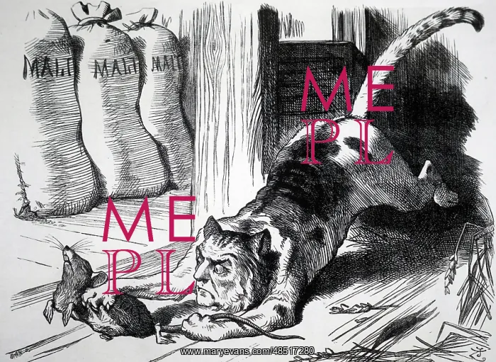 : A cartoon commenting on the abolishment of the : A cartoon commenting on the abolishment of the