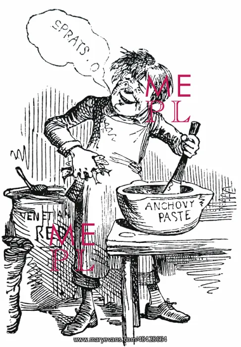 : A cartoon commenting on the adulteration of food : A cartoon commenting on the adulteration of food