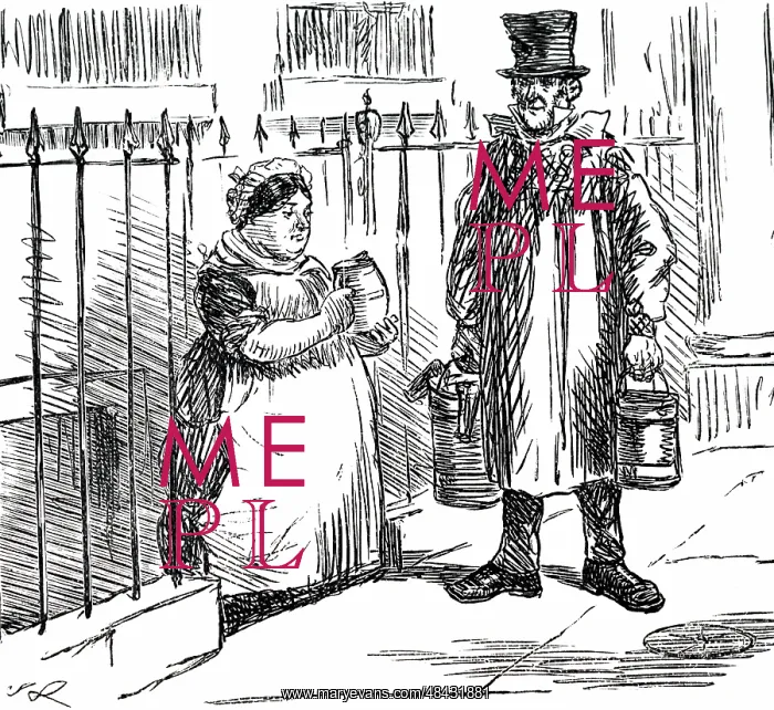 : A cartoon commenting on the adulteration of milk : A cartoon commenting on the adulteration of milk