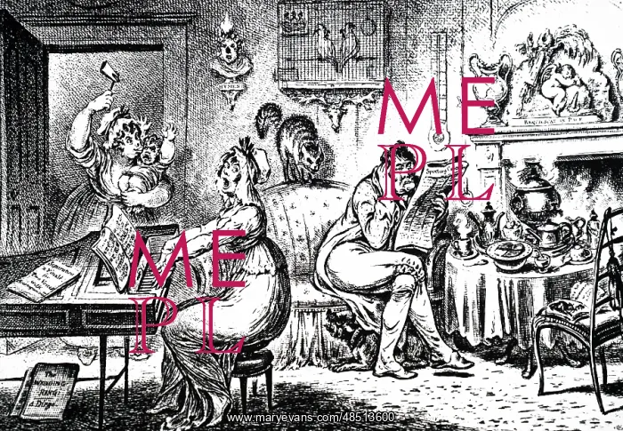: A cartoon commenting on the marital affairs of : A cartoon commenting on the marital affairs of