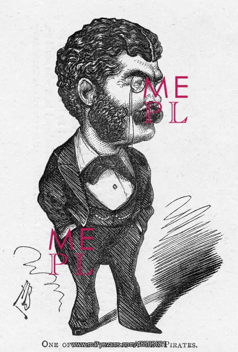 : Cartoon of the composer Sir Arthur Sullivan : Cartoon of the composer Sir Arthur Sullivan
