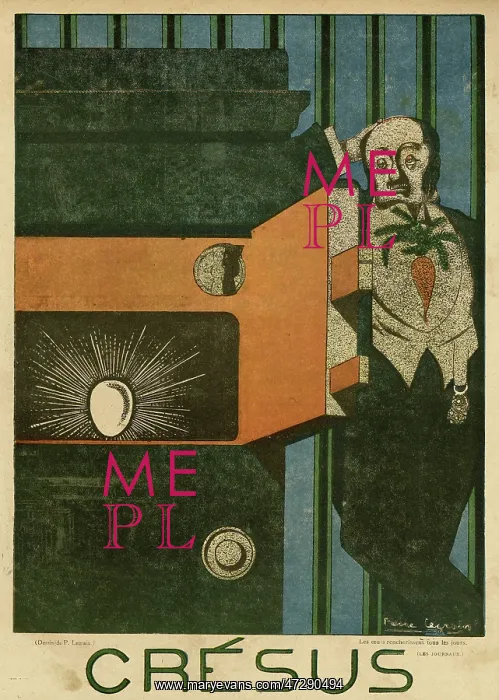 : Cartoon, Croesus, WW1 : Cartoon, Croesus, WW1