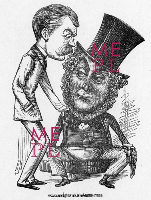 : Cartoon of David James and Thomas Thorne : Cartoon of David James and Thomas Thorne