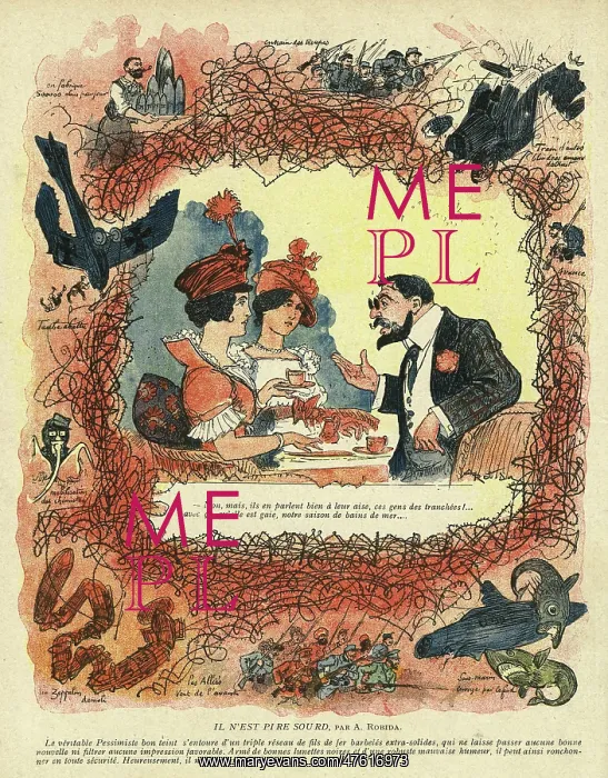 : Cartoon, There are none so deaf, WW1 : Cartoon, There are none so deaf, WW1