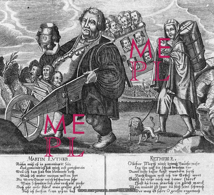 : Cartoon about the defeat of Protestantism at the beginning : Cartoon about the defeat of Protestantism at the beginning