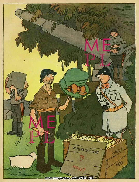 : Cartoon, A delivery mistake, WW1 : Cartoon, A delivery mistake, WW1