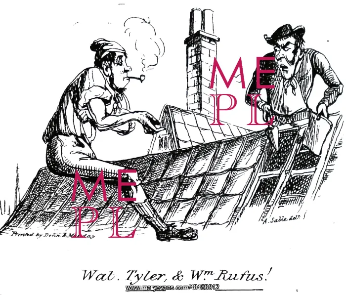 : A cartoon depicting a workman smoking his pipe : A cartoon depicting a workman smoking his pipe