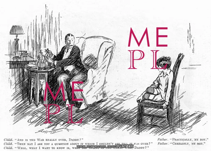  : Cartoon, What did you do in the Great War, Daddy? WW1