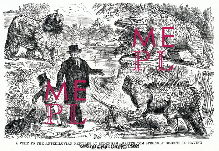 : Cartoon, dinosaurs at Sydenham : Cartoon, dinosaurs at Sydenham