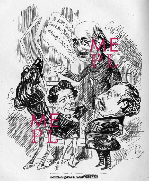  : Cartoon, Dion Boucicault and three other actors