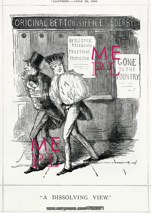 : Cartoon, A Dissolving View (Disraeli and Derby) : Cartoon, A Dissolving View (Disraeli and Derby)