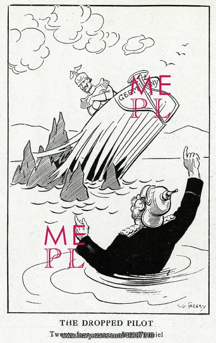 : Cartoon, The Dropped Pilot, WW1 : Cartoon, The Dropped Pilot, WW1