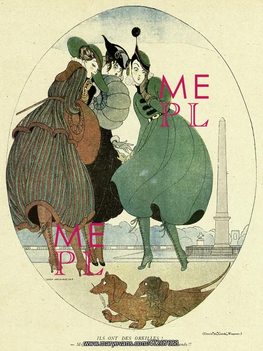 : Cartoon, They have ears! WW1 : Cartoon, They have ears! WW1
