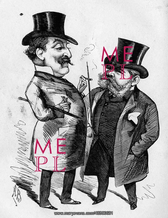 : Cartoon of Edmund Yates and ? Becker : Cartoon of Edmund Yates and ? Becker