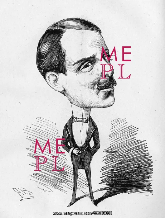 : Cartoon of Edward Smith Willard, English actor : Cartoon of Edward Smith Willard, English actor