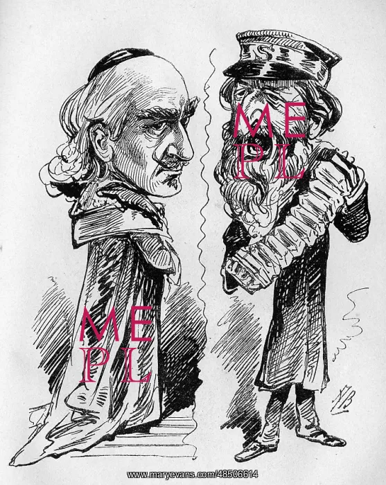 : Cartoon of Edwin Booth and William Booth : Cartoon of Edwin Booth and William Booth