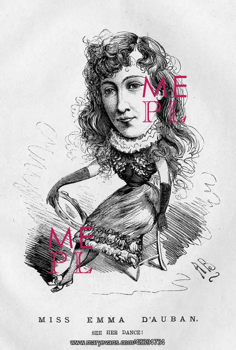: Cartoon of Emma d'Auban, dancer : Cartoon of Emma d'Auban, dancer