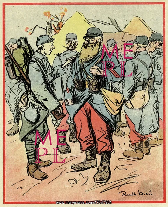 : Cartoon, Encounter, WW1 : Cartoon, Encounter, WW1