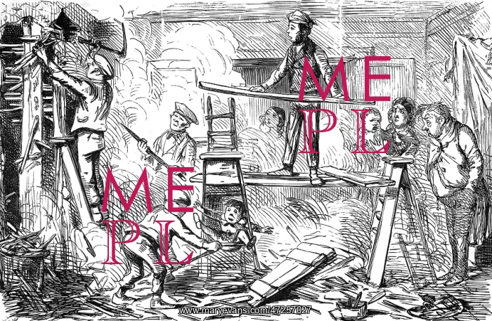 : Cartoon, enlarging a room : Cartoon, enlarging a room