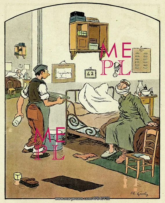 : Cartoon, On the eve of repatriation, WW1 : Cartoon, On the eve of repatriation, WW1