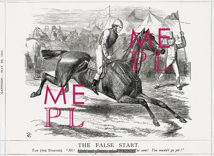 : Cartoon, The False Start (Gladstone) : Cartoon, The False Start (Gladstone)